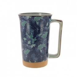 Grand mug éventails bleu
