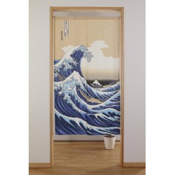 Rideau japonais Noren Vague d' Hokusai