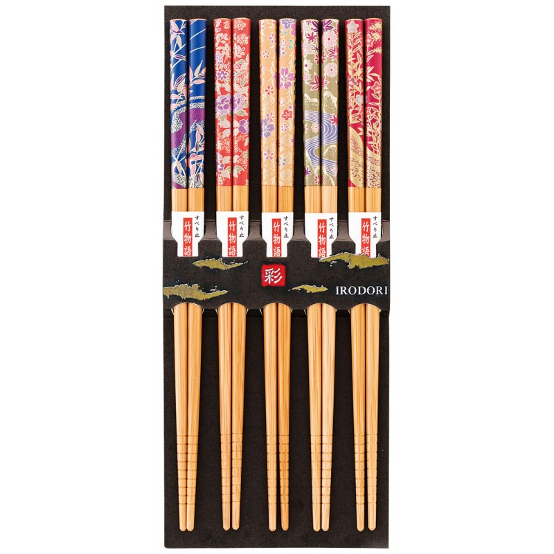 Set de 5 paires de baguettes japonaises Sumo - Midori-Boutique