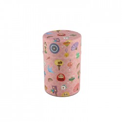 Boite à thé japonaise papier Washi Kawai rose