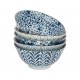 Set de 5 bols en céramique japonaise dans les tons bleu