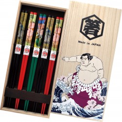 Coffret de 5 paires de baguettes japonaises Sumo