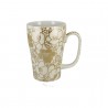 Grand mug japonais or motifs fleurs