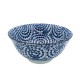 Bol japonais bleu en céramique motifs spirales
