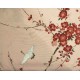 Yukata japonais fleurs et grues rose