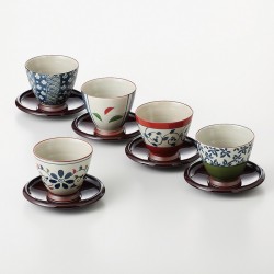 Service de 5 tasses à thé japonaises