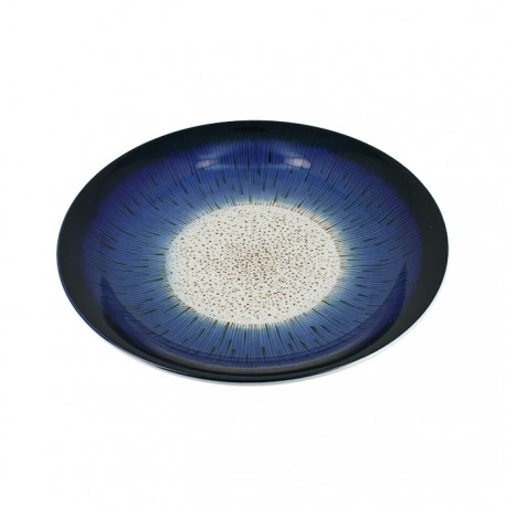 Assiette japonaise bleue