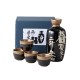 Service à Sake noir et Kanji
