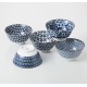 Set 5 bols japonais bleus en porcelaine