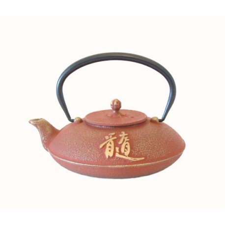 Théière japonaise en fonte Zui 0,65 Litre or et rouge