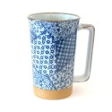 Grands mugs bleus